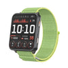 Correa de reloj de nailon con cierre de velcro y anillo metálico de dos secciones para Garmin Venu X1 (amarillo claro)