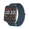Correa de reloj de nailon con cierre de velcro y anillo metálico de dos secciones para Garmin Venu X1 (gris oscuro)