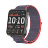 Correa de reloj de nailon con cierre de velcro y anillo metálico de dos secciones para Garmin Venu X1 (rosa brillante)