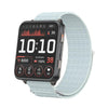 Correa de reloj de nailon con cierre de velcro y anillo metálico de dos secciones para Garmin Venu X1 (verde claro)