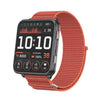 Correa de reloj de nailon con cierre de velcro y anillo metálico de dos secciones para Garmin Venu X1 (rojo rosa)