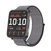 Correa de reloj de nailon con cierre de velcro y anillo metálico de dos secciones para Garmin Venu X1 (lava)