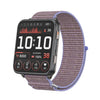 Correa de reloj de nailon con cierre de velcro y anillo metálico de dos secciones para Garmin Venu X1 (lila)