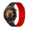 Correa de reloj de silicona magnética suave con textura de lichi de 18 mm (negro y rojo)