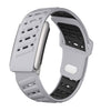Correa deportiva de silicona transpirable con hebilla invertida para reloj WHOOP 5.0 Regular (gris claro y negro)