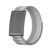 Correa de nailon con dos secciones y cierre de velcro para Amazfit Helio (plata fantasma)