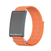 Correa de reloj para Amazfit Helio con anillo metálico de dos secciones y cierre de velcro de nailon (naranja brillante)