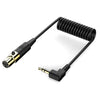 Cable adaptador de extensión de resorte para mezclador JUNSUNMAY, conector macho estéreo de 3,5 mm a conector hembra XLR de 4 pines, longitud: 0,5 m