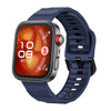 Correa de silicona con hebilla negra para Huawei Watch Fit3/Fit4/Fit4 Pro Wave (azul)
