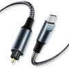 Cable de audio óptico SPDIF JUNSUNMAY USB tipo C macho a Toslink macho de 1,8 m