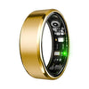 Anillo inteligente R100 tamaño 10, compatible con monitorización de frecuencia cardíaca, oxígeno en sangre, sueño y fotografía remota (dorado)