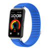 Correa de reloj de nailon tejido con cierre de velcro y interfaz metálica para Huawei Band 10/9/8 (azul claro)