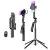 Palo selfie Q565 con soporte extensible de 4 patas y estabilizador facial para smartphone