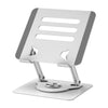 Soporte J61 de acero al carbono, plegable, giratorio y ajustable en altura para tabletas y portátiles de 12 a 17,3 pulgadas (plateado)