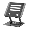 Soporte J61 de acero al carbono, plegable, giratorio y ajustable en altura para tabletas y portátiles de 12 a 17,3 pulgadas (negro)