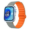 Correa magnética de silicona Wave para Huawei Watch Fit 5 / Fit 5 Pro / Fit 4 (Gris espacial naranja)