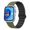 Correa de silicona magnética Wave para Huawei Watch Fit 5 / Fit 5 Pro / Fit 4 (verde militar y negro).