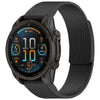 Correa de silicona magnética de liberación rápida para reloj Garmin de 22 mm con rayas verticales (negra)