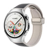 Correa de silicona híbrida de cuero con hebilla magnética para Huawei Watch 5 de 46 mm (negro lichi)
