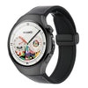 Correa de silicona híbrida con hebilla magnética para Huawei Watch 5 de 46 mm (negro napa)