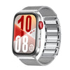 Correa de acero inoxidable con tejido magnético en forma de I para Huawei Watch Fit4/Fit4 Pro/Fit3 (plateada)