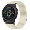 Correa de reloj de nailon tejido con cierre de velcro y interfaz metálica para Garmin de 26 mm (Starlight)