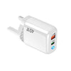 Cargador GaN 45W PD3.0 + QC3.0 totalmente compatible con el protocolo para portátiles y tabletas, enchufe británico (blanco)
