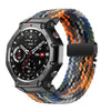 Correa de reloj elástica de nailon trenzado con hebilla de paracaídas y liberación rápida para Amazfit T-Rex 2 (color camuflaje)