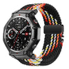Correa de nailon trenzado elástico con hebilla de paracaídas para Amazfit T-Rex 3, de liberación rápida (arcoíris negro)