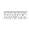 Soporte plegable para teléfono con teclado Bluetooth para tabletas (blanco)
