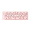 Soporte plegable para teléfono con teclado Bluetooth para tabletas (rosa)
