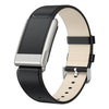 Correa de reloj de cuero con hebilla plateada para electrocardiograma WHOOP 5.0 (negra)