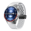 Correa de silicona negra con cierre magnético plegable para Huawei Watch GT 6 Pro (blanca)