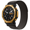 Correa de nailon con cierre de velcro para Amazfit T-Rex 3 Pro de 48 mm, color negro