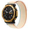 Correa de nailon con cierre de velcro para Amazfit T-Rex 3 Pro de 48 mm, color blanco crema.