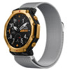 Correa magnética milanesa de acero inoxidable para Amazfit T-Rex 3 Pro de 48 mm (plateada)
