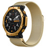 Correa magnética milanesa de acero inoxidable para Amazfit T-Rex 3 Pro de 48 mm (dorada)