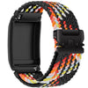 Correa de reloj trenzada de nailon elástico con hebilla de paracaídas para WHOOP 4.0 (arcoíris negro)