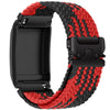 Correa de reloj trenzada de nailon elástico con hebilla de paracaídas para WHOOP 4.0 (patrón Z, negro y rojo)