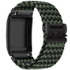 Correa de reloj trenzada de nailon elástico con hebilla de paracaídas para WHOOP 4.0 (negro y verde)