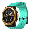 Correa de silicona con textura de fútbol para Amazfit T-Rex 3 Pro de 48 mm (verde azulado)