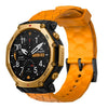 Correa de silicona con textura de fútbol para Amazfit T-Rex 3 Pro de 48 mm (amarillo ámbar)