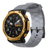 Correa de silicona con textura de fútbol para Amazfit T-Rex 3 Pro de 48 mm (gris)