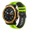 Correa de silicona bicolor para Amazfit T-Rex 3 Pro de 48 mm con hebilla negra (negro lima)
