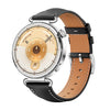 Correa de cuero suave con hebilla plateada para Huawei Watch GT 6 de 41 mm (negro)