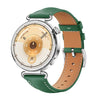 Correa de cuero suave con hebilla plateada para Huawei Watch GT 6 de 41 mm (verde)