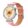 Correa de cuero suave con hebilla plateada para Huawei Watch GT 6 de 41 mm (rosa)
