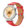 Correa de cuero suave con hebilla plateada para Huawei Watch GT 6 de 41 mm (roja)