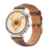 Correa de cuero suave con hebilla dorada para Huawei Watch GT 6 de 41 mm (marrón)