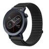 Correa de reloj For Nothing CMF Watch 3 Pro de nailon tejido con cierre de velcro e interfaz metálica (negra)